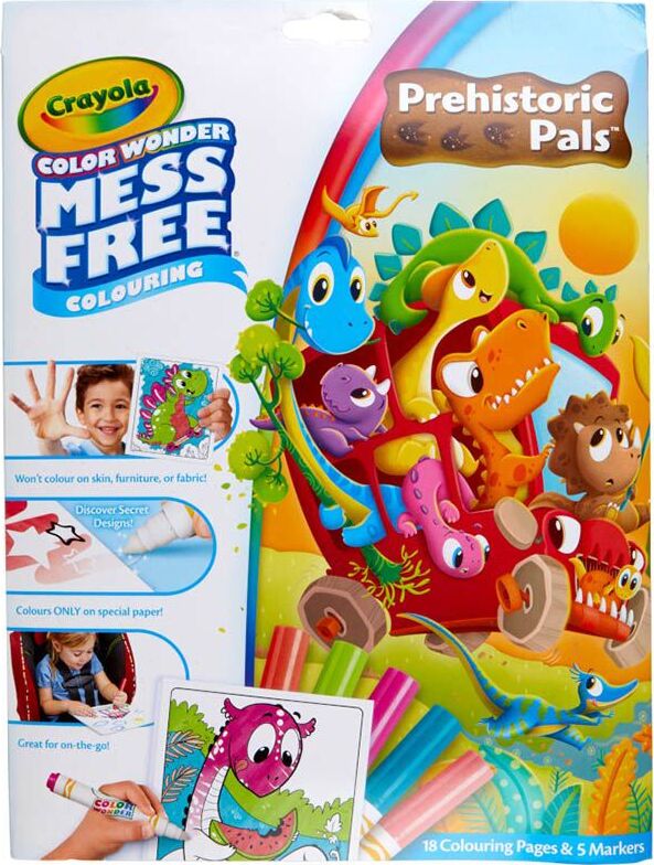 Color Wonder Coloring Pad & Markers, Pre-Historic Pals
