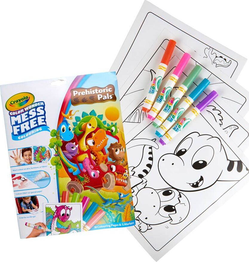Color Wonder Coloring Pad & Markers, Pre-Historic Pals