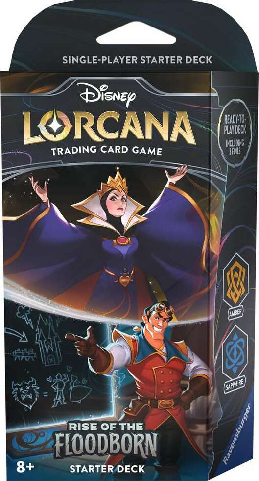Disney Lorcana Rise of the Floodborn - Amber & Sapphire Starter Deck Disney Lorcana Rise of the Floodborn - Amber & Sapphire Starter Deck