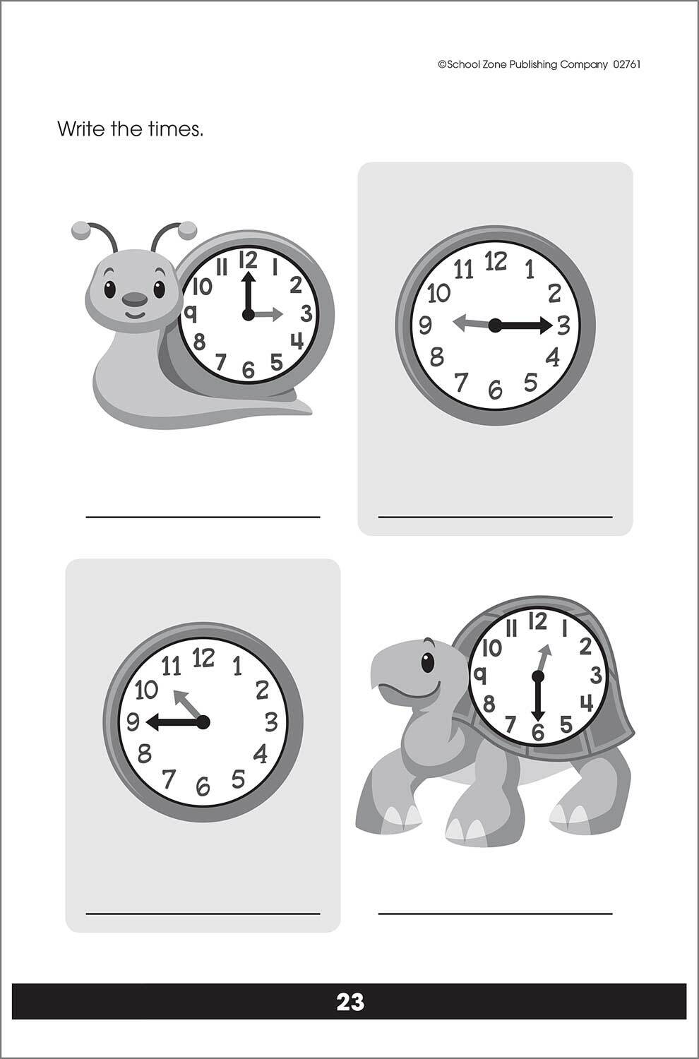 Get Ready To Tell Time Grades 1-2 Workbook