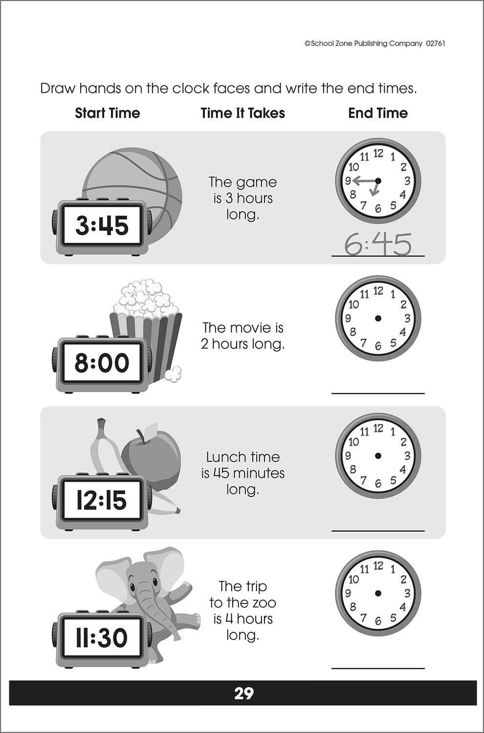 Get Ready To Tell Time Grades 1-2 Workbook