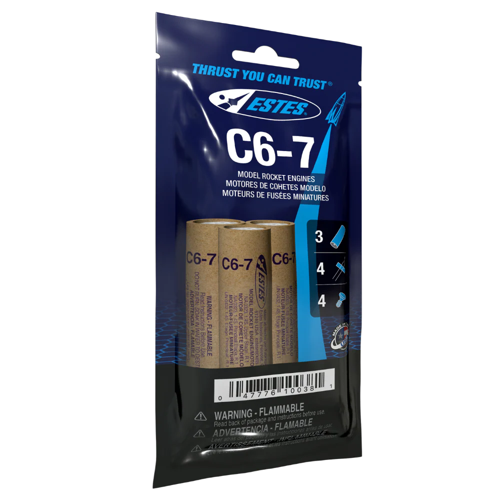 C6-7 Model Rocket Engines (3pk)