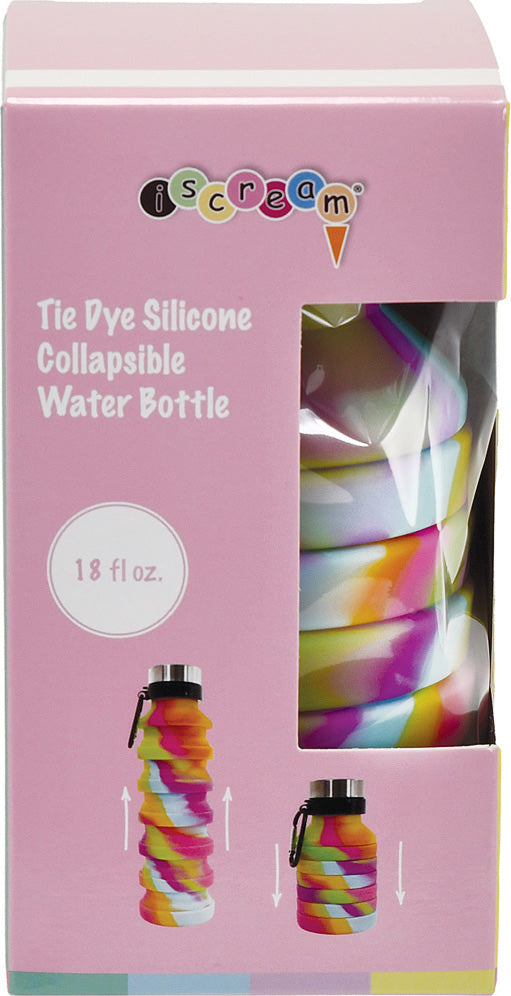 Tie Dye Silicone Collapsible Water Bottle