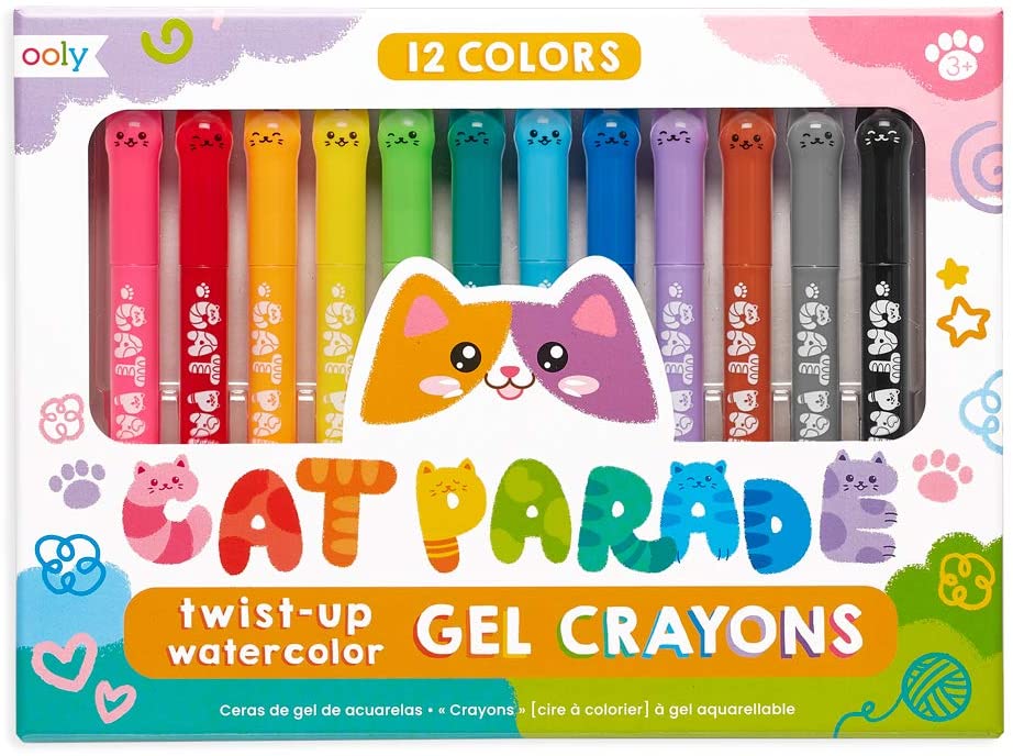 Cat Parade Twist-Up Watercolor Gel Crayons - Set of 12