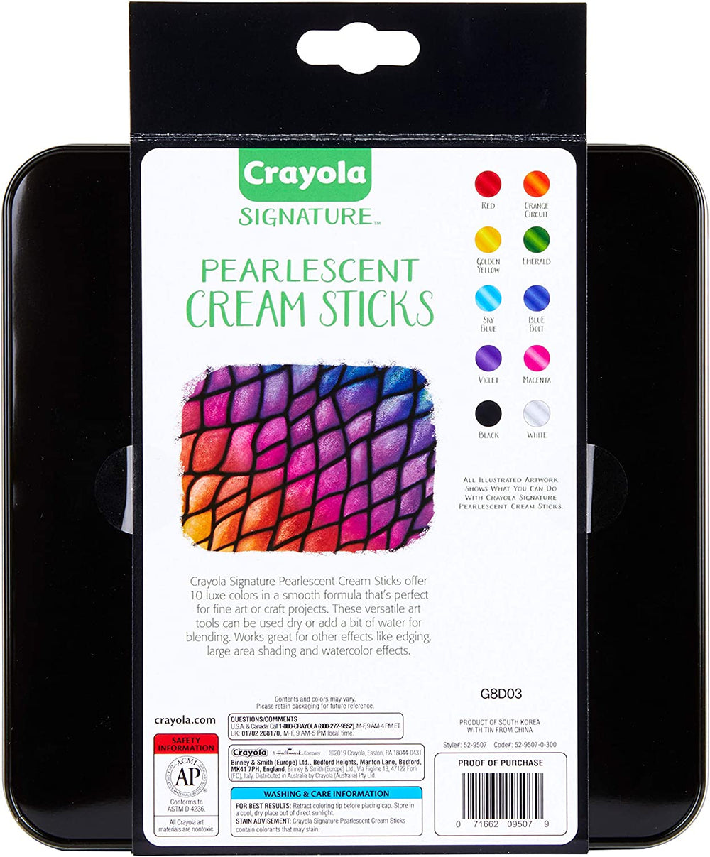 10 Pack Pearlescent Gel Sticks Back