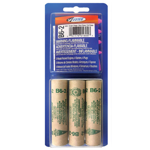 3 Pack B6-2 Rocket Engines