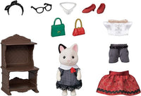 Calico Critters Fashion Town Girl Series Tuxedo Cat