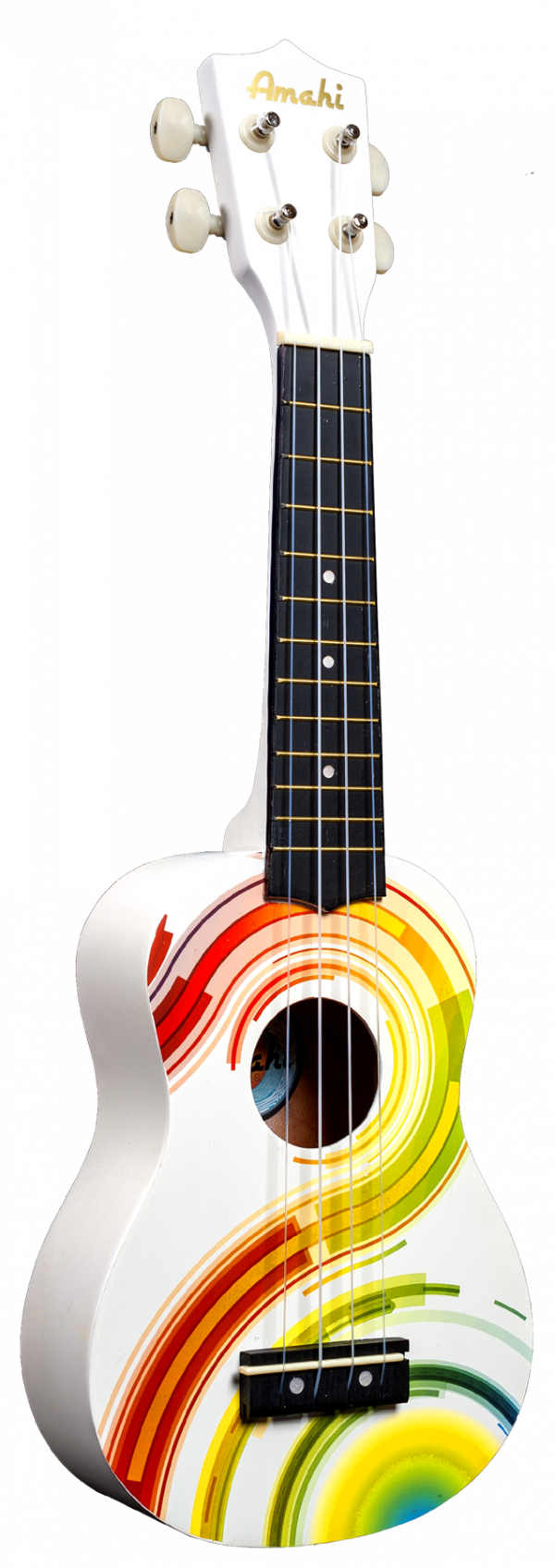 Psychedelic Ukulele With Swirl Design