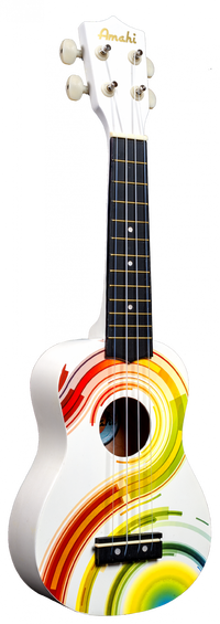 Psychedelic Ukulele With Swirl Design