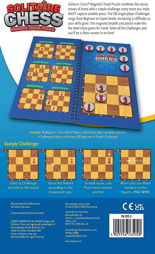 Solitaire Chess Magnetic Travel Puzzle