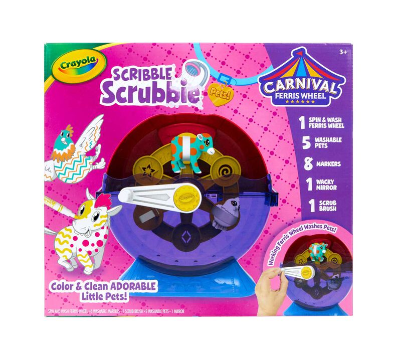 Scribble Scrubbie Pets Spin & Wash Carnival Playset