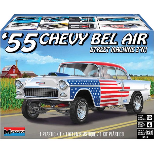 2 in 1 1955 Chevy Bel Air Street Machine 1:25 Model