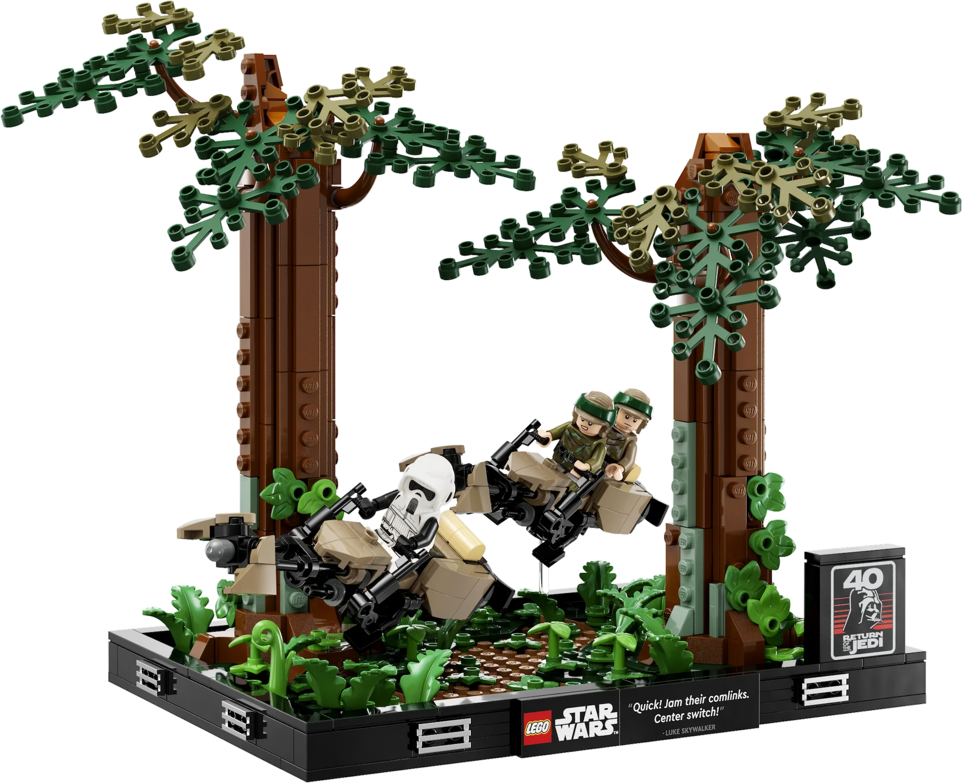 Lego Star Wars Endor Speeder Chase Diorama