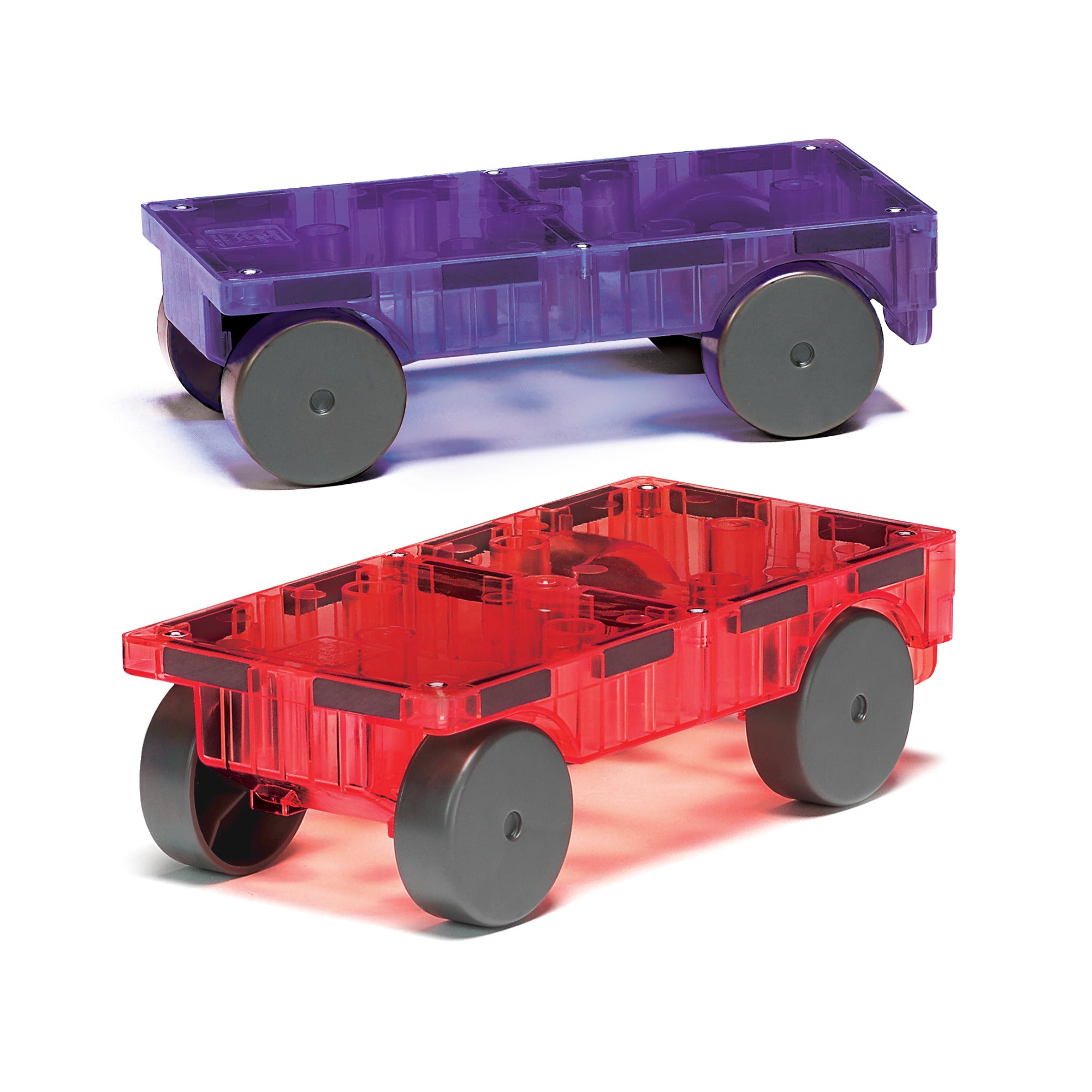 Magna-Tiles: 2pc Cars - Purple & Red