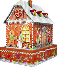 216pc 3D Gingerbread House Night Edition