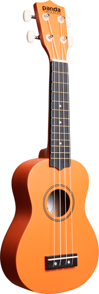 Bright Tangerine Orange Panda Soprano Ukulele