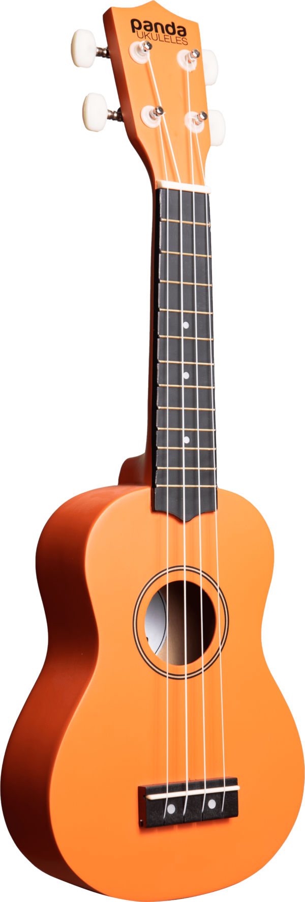 Bright Tangerine Orange Panda Soprano Ukulele