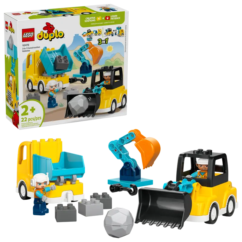 LEGO DUPLO Town: 3 in 1 Construction Vehicles