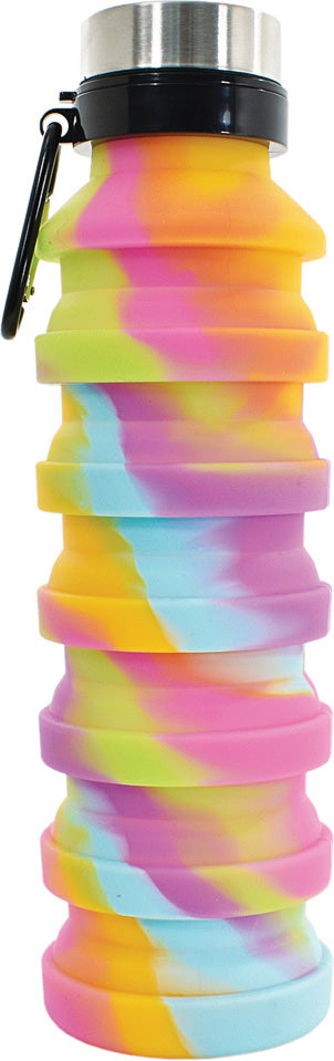 Tie Dye Silicone Collapsible Water Bottle