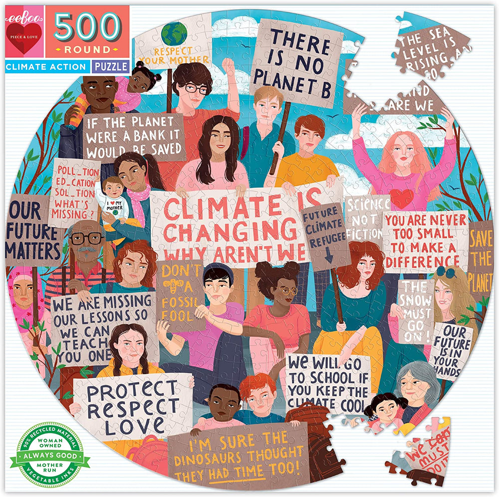 Climate Action 500 Pc Round Puzzle