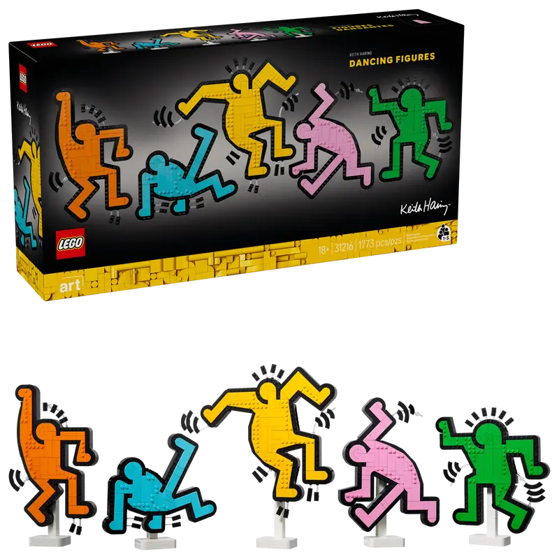 Keith Haring (R) Dancing Figures