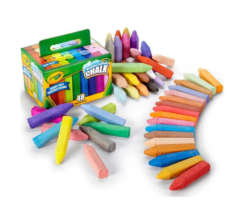 48 Pack Washable Sidewalk Chalk