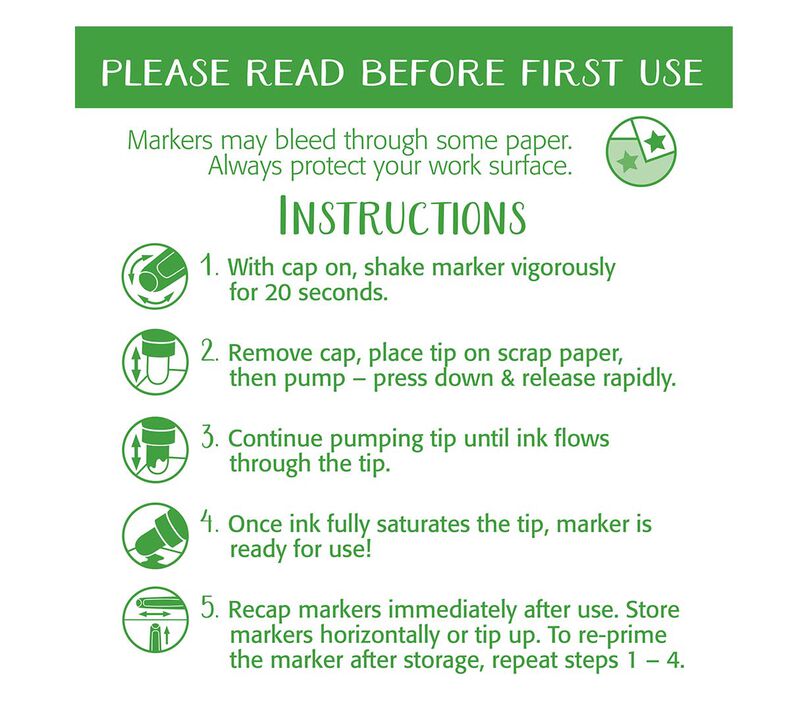 6 Pack Metallic Outline Markers Instructions