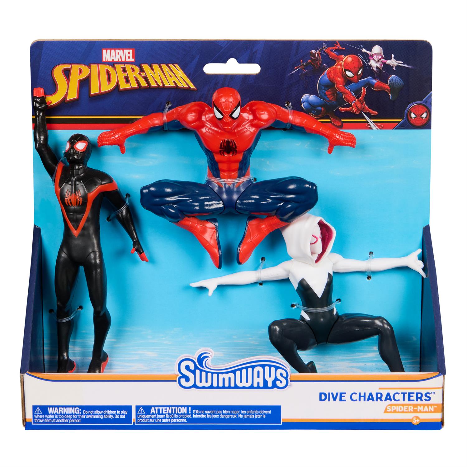 3Pk Swimways Spidey Dive Characters