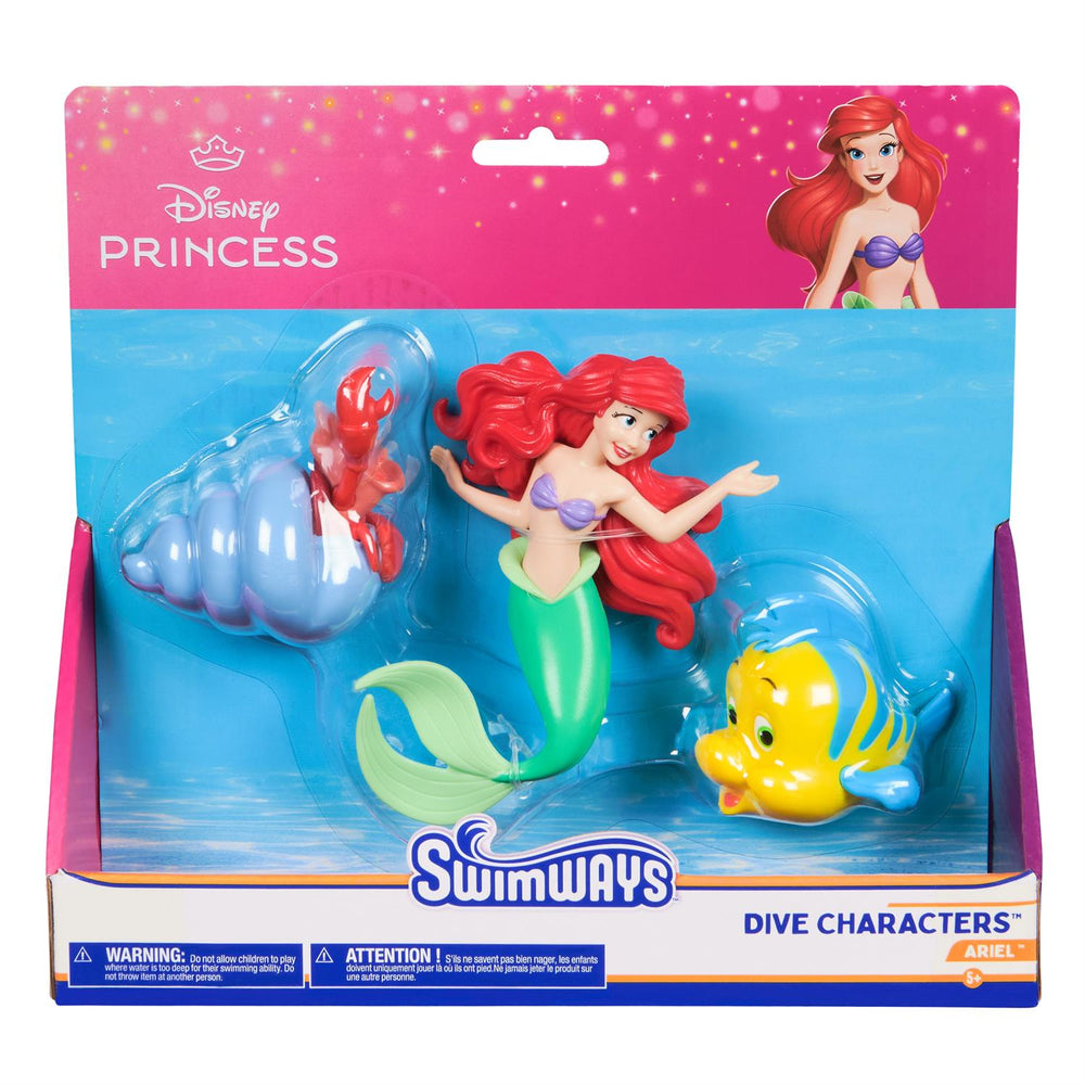 Disney Princess Ariel dive toy set in packaging with Swimways branding