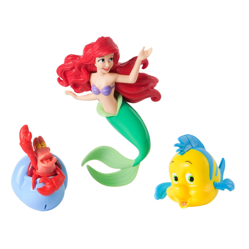 Ariel mermaid dive toy with a crab and fish.