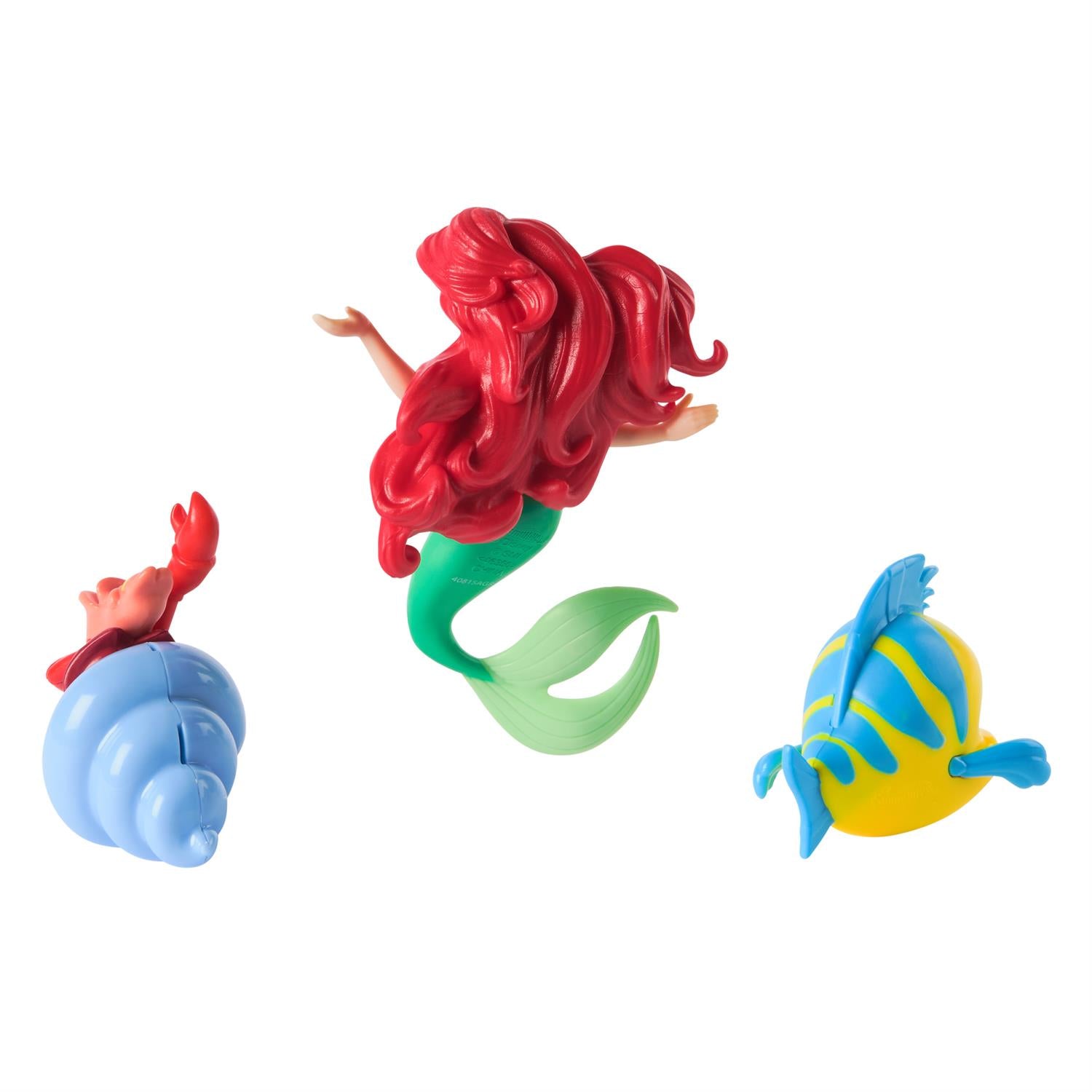 Ariel mermaid dive toy with a crab and fish.