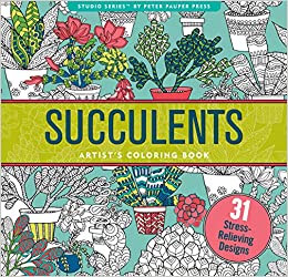 Succulents Adult Coloring Book