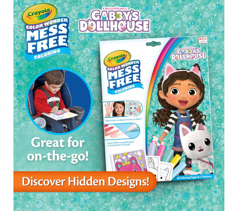 Color Wonder Coloring Pad & Markers, Gabby's Dollhouse