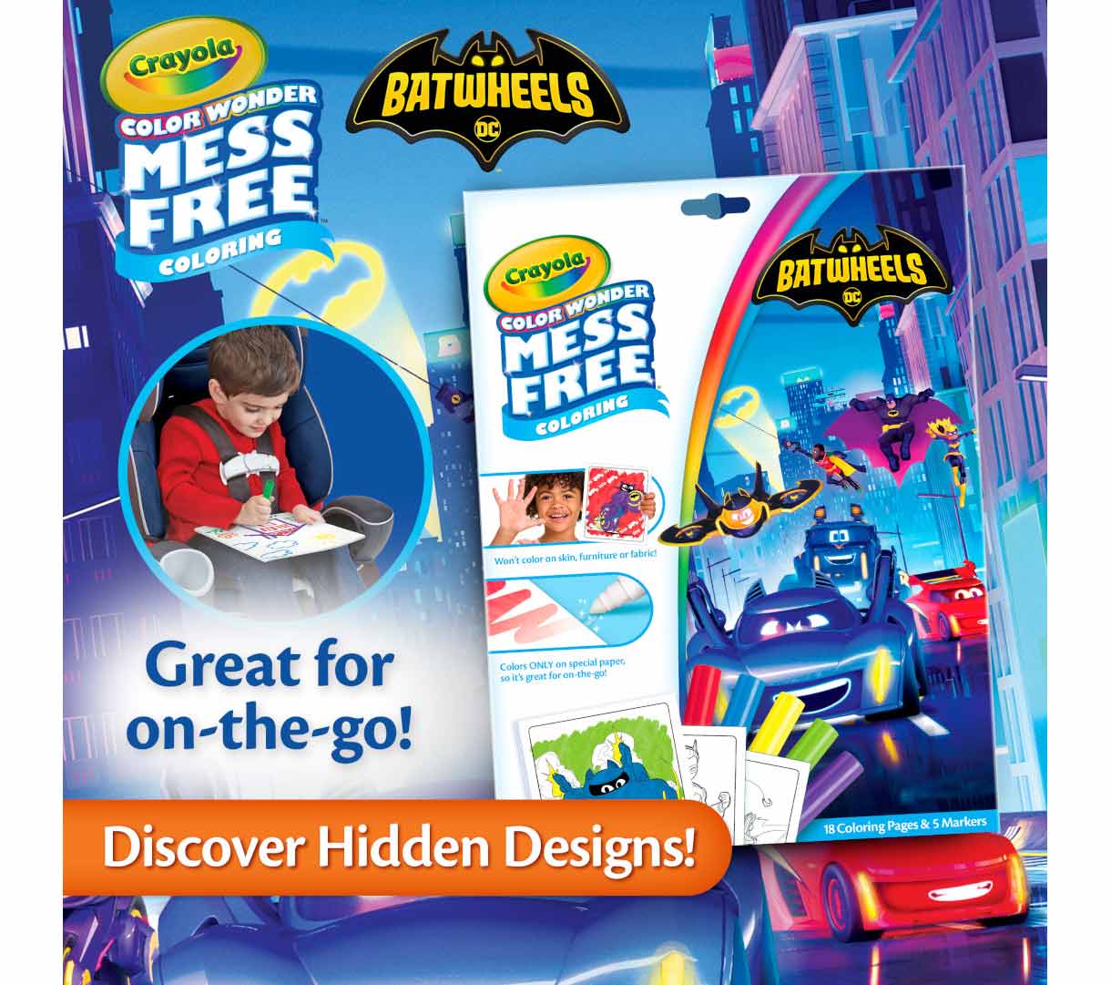 Color Wonder Coloring Pad and Markers - Batwheels