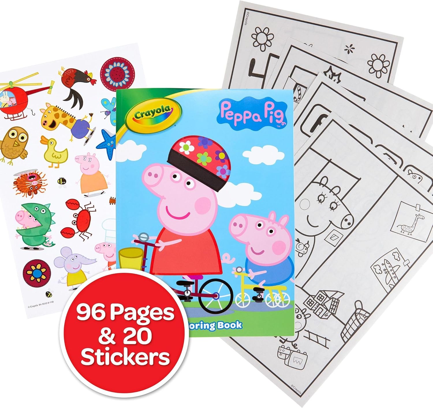 96-Page Coloring Book, Peppa Pig