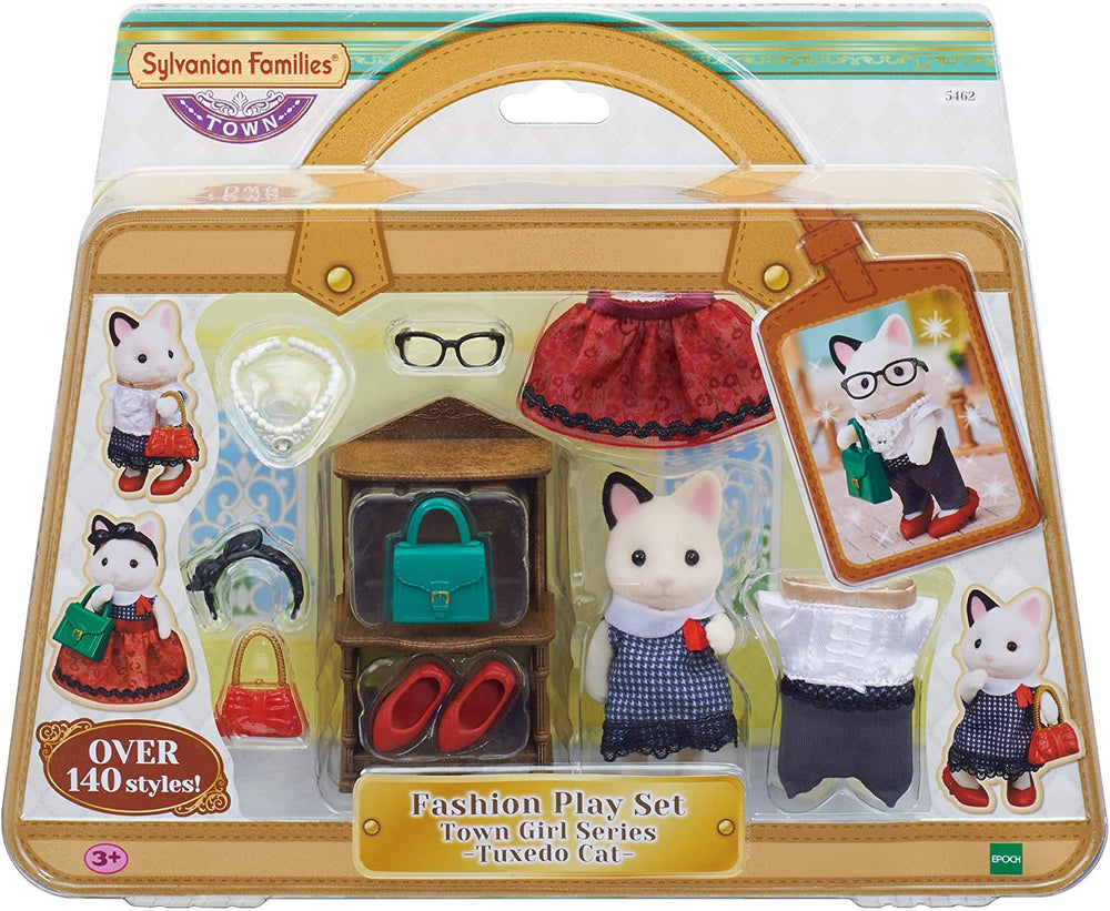 Calico Critters Fashion Town Girl Series Tuxedo Cat