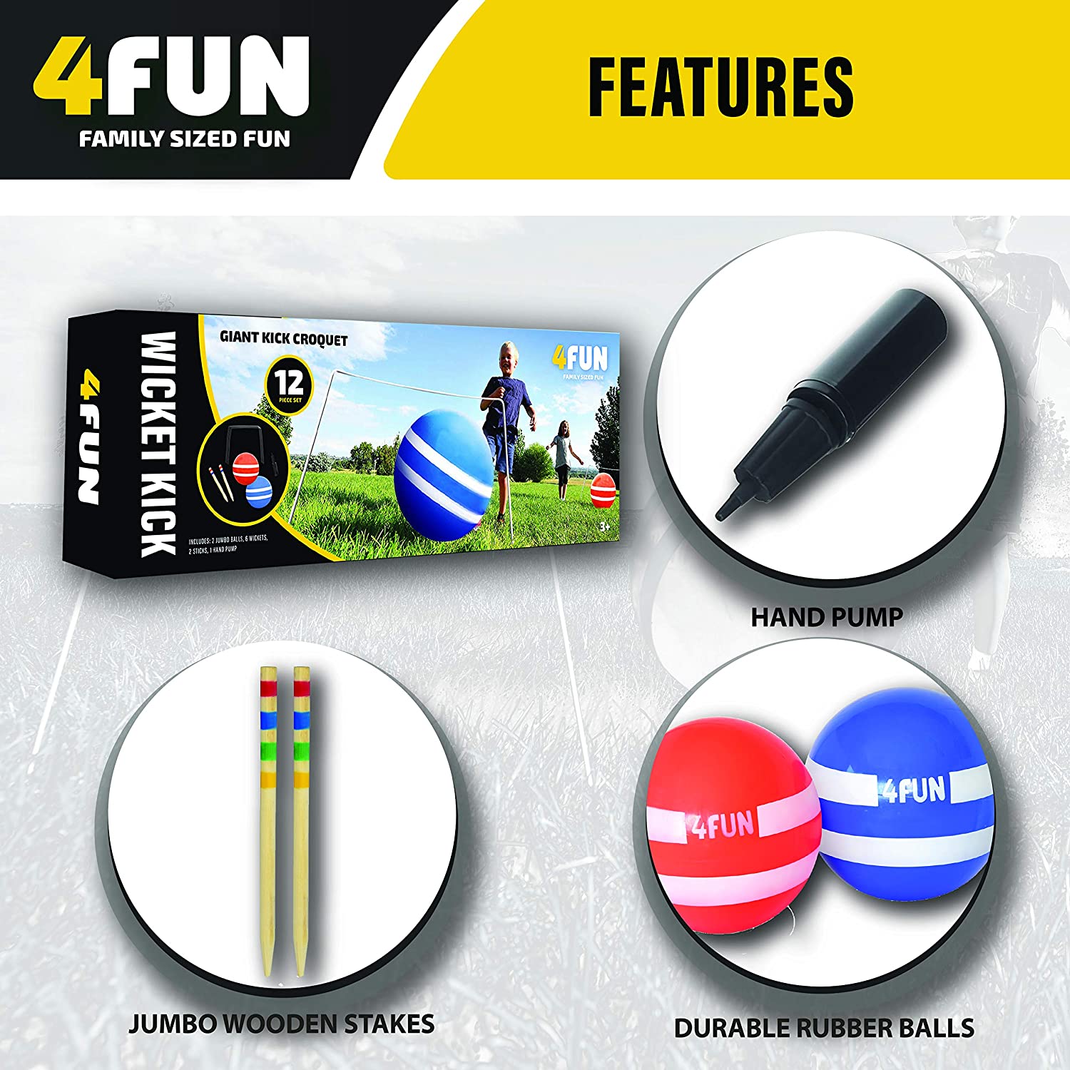 4Fun Wicket Giant Kick Croquet