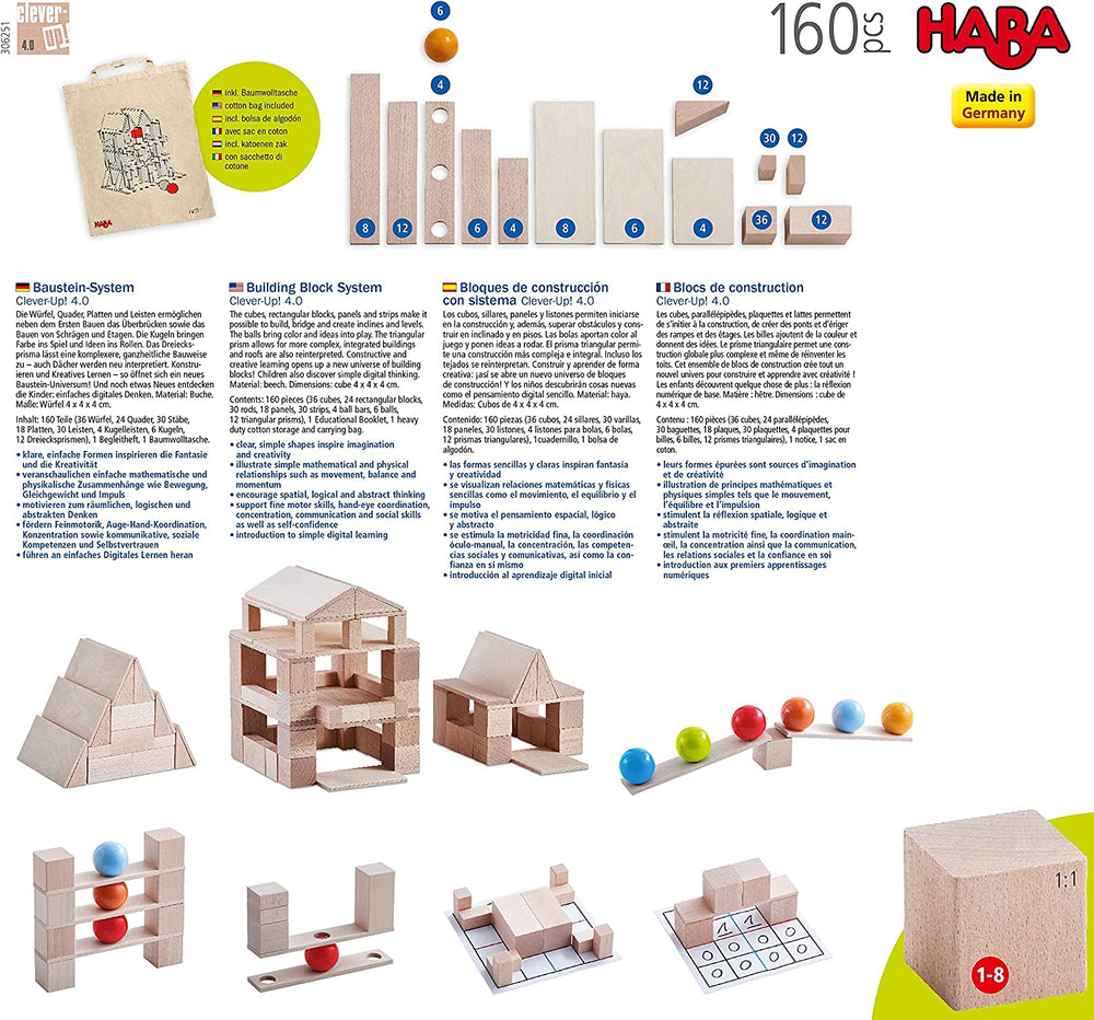 Clever-Up 4.0 Wooden Playing Block Set