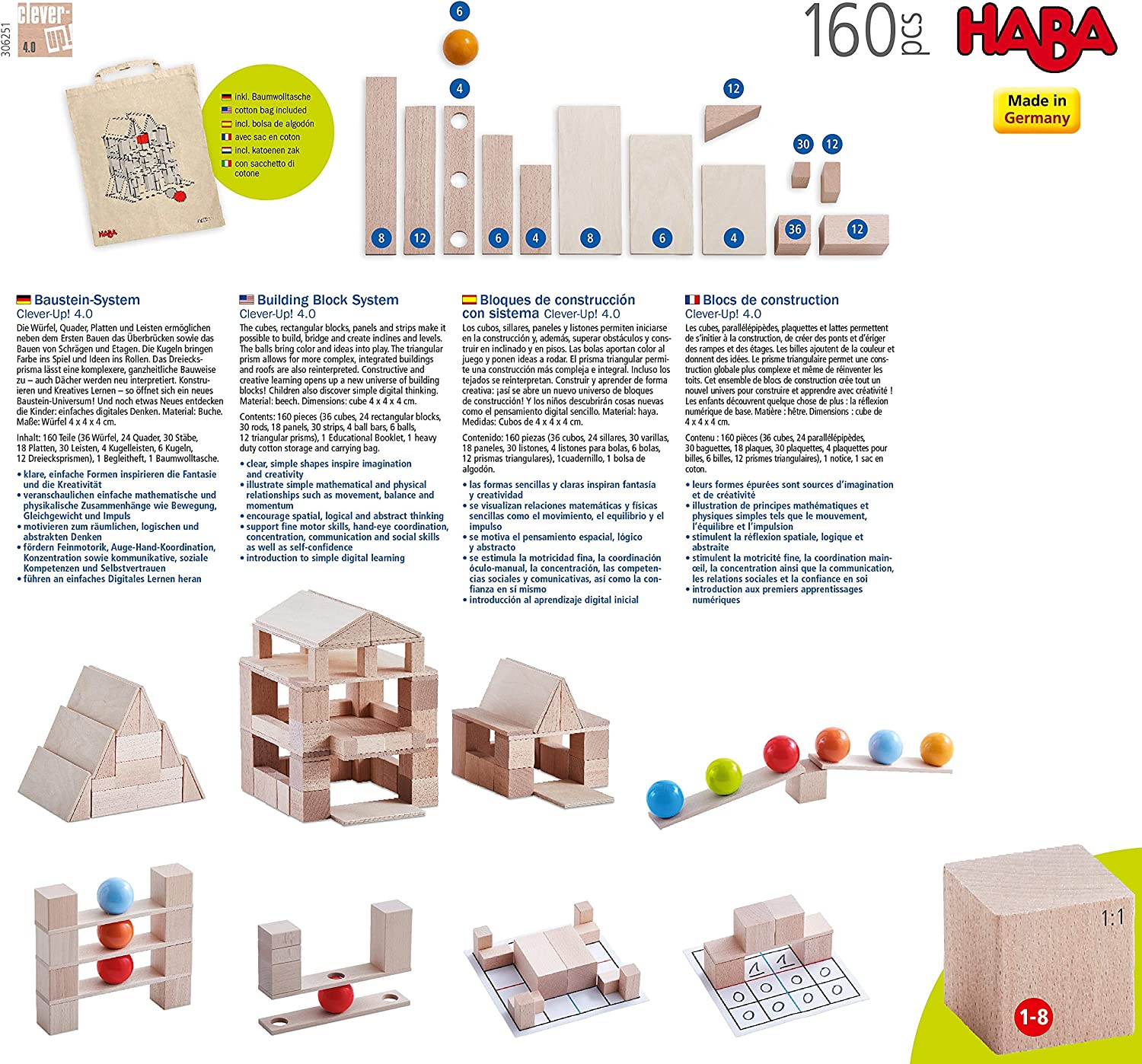 Clever-Up 4.0 Wooden Playing Block Set