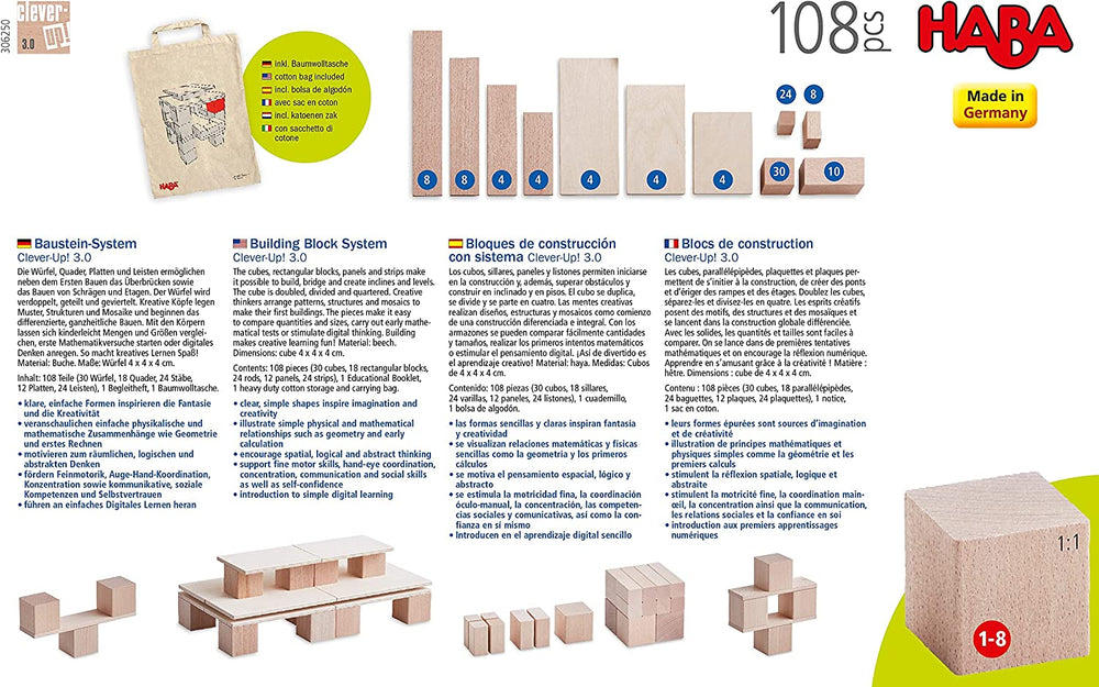 Clever-Up 3.0 Wooden Playing Block Set