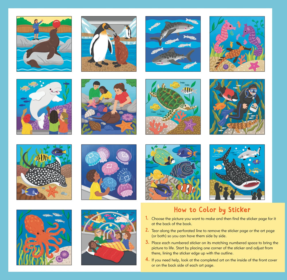 First Color-By-Sticker At The Aquarium