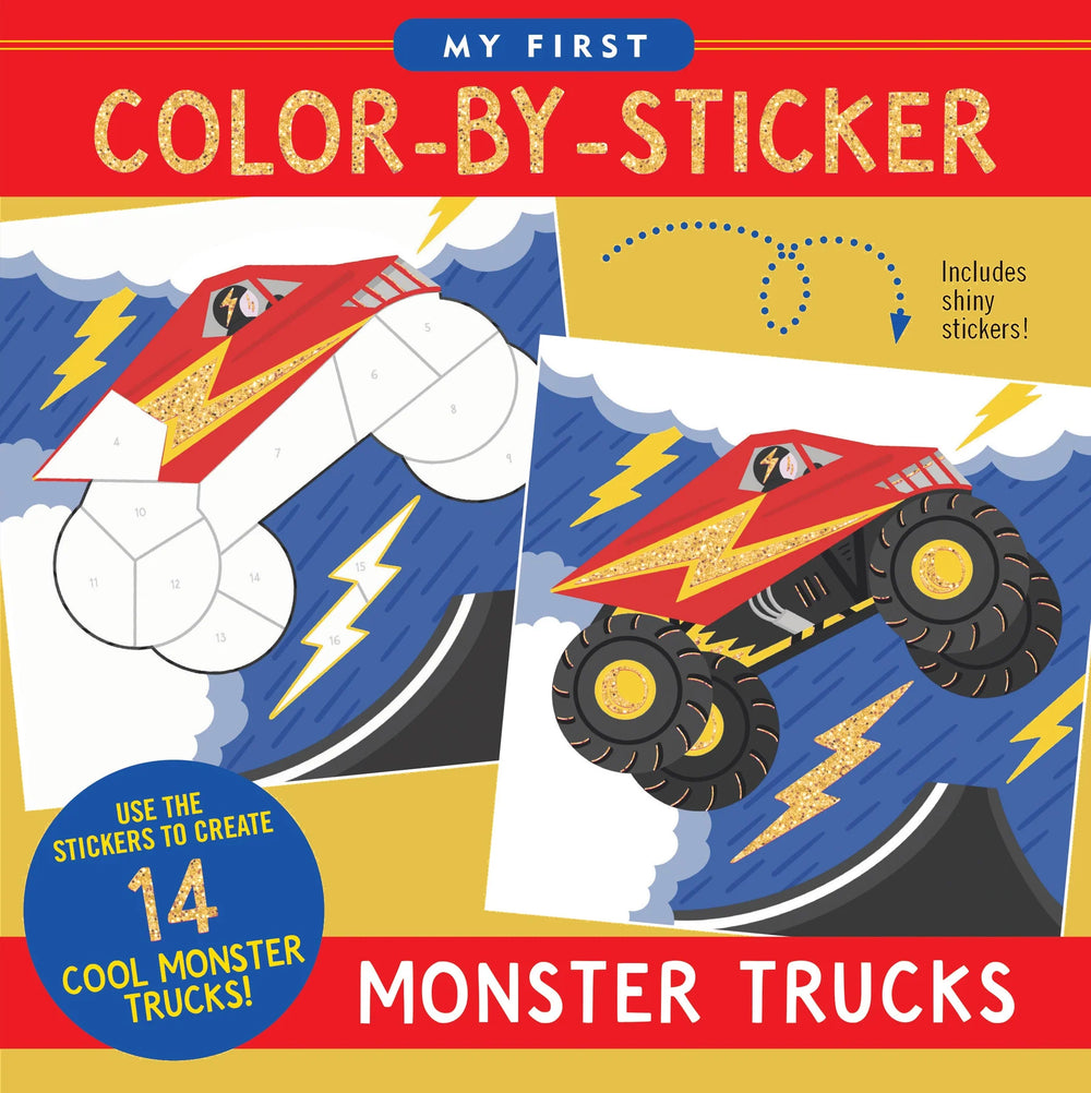 First Color-By-Sticker Monster Trucks
