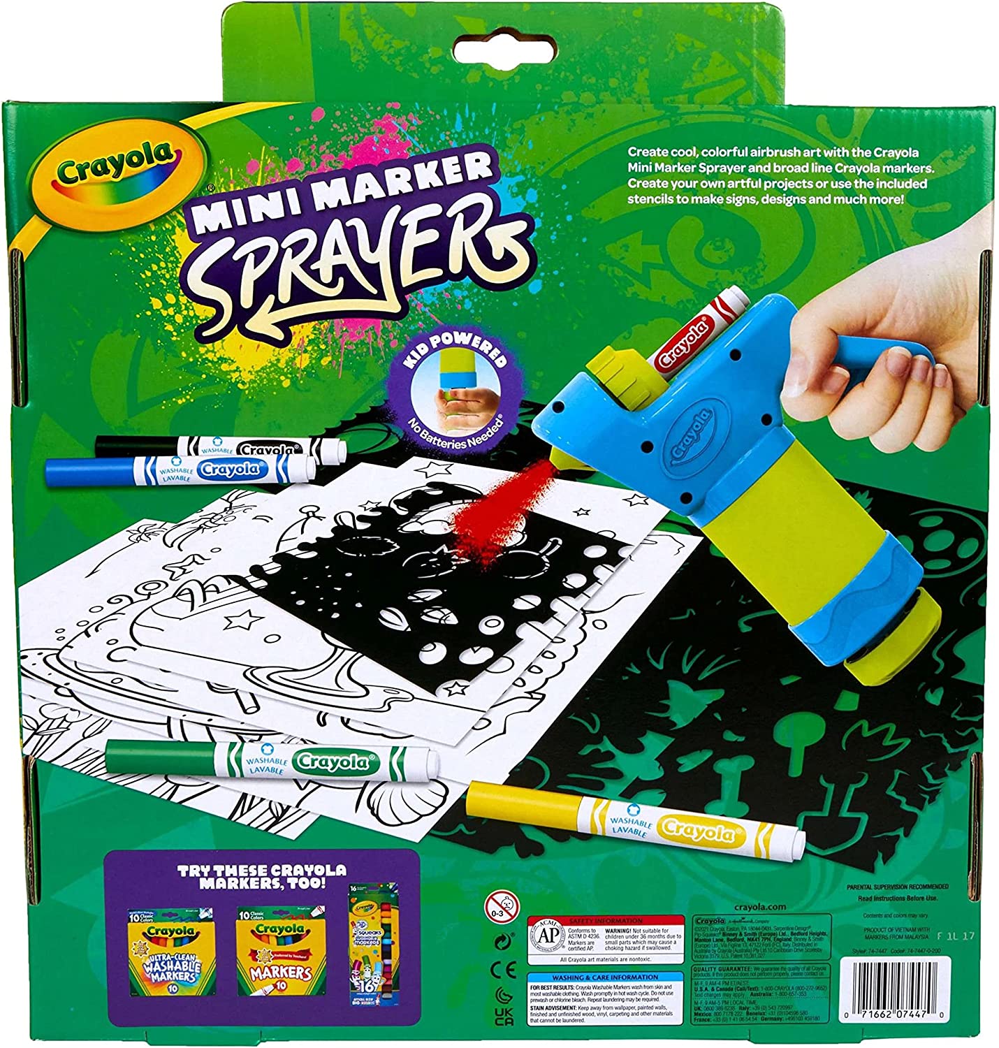 Crayola Mini Marker Airbrush Sprayer Back