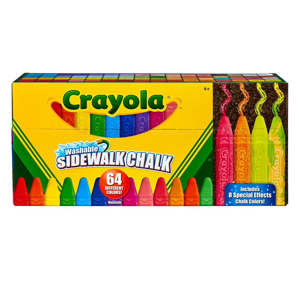 Washable Sidewalk Chalk 64PK