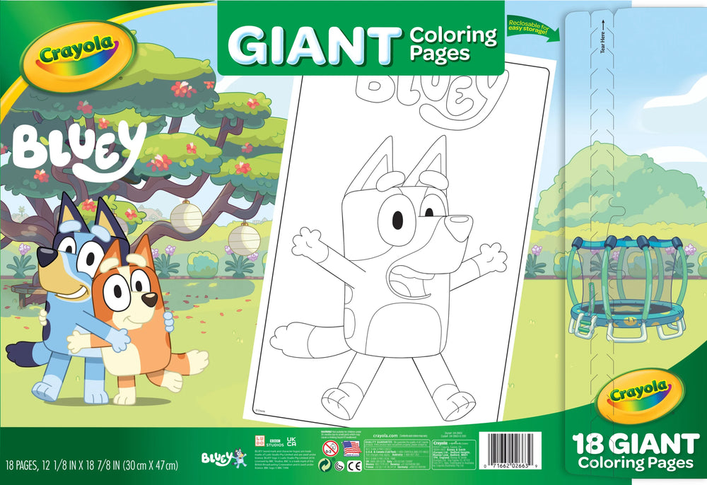 Giant Coloring Pages - Bluey Back