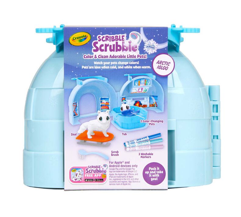 Scribble Scrubbie Pets Arctic Igloo Playset Back