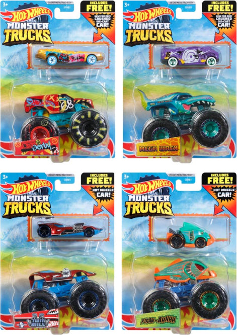 Hot Wheels - Monster Truck - Truck and Car Promo (Assorted)
