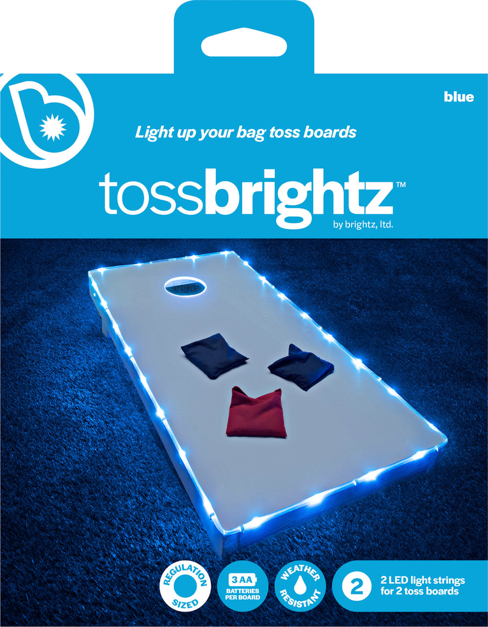 Tossbrightz Blue Led Cornhole Board Light Kit