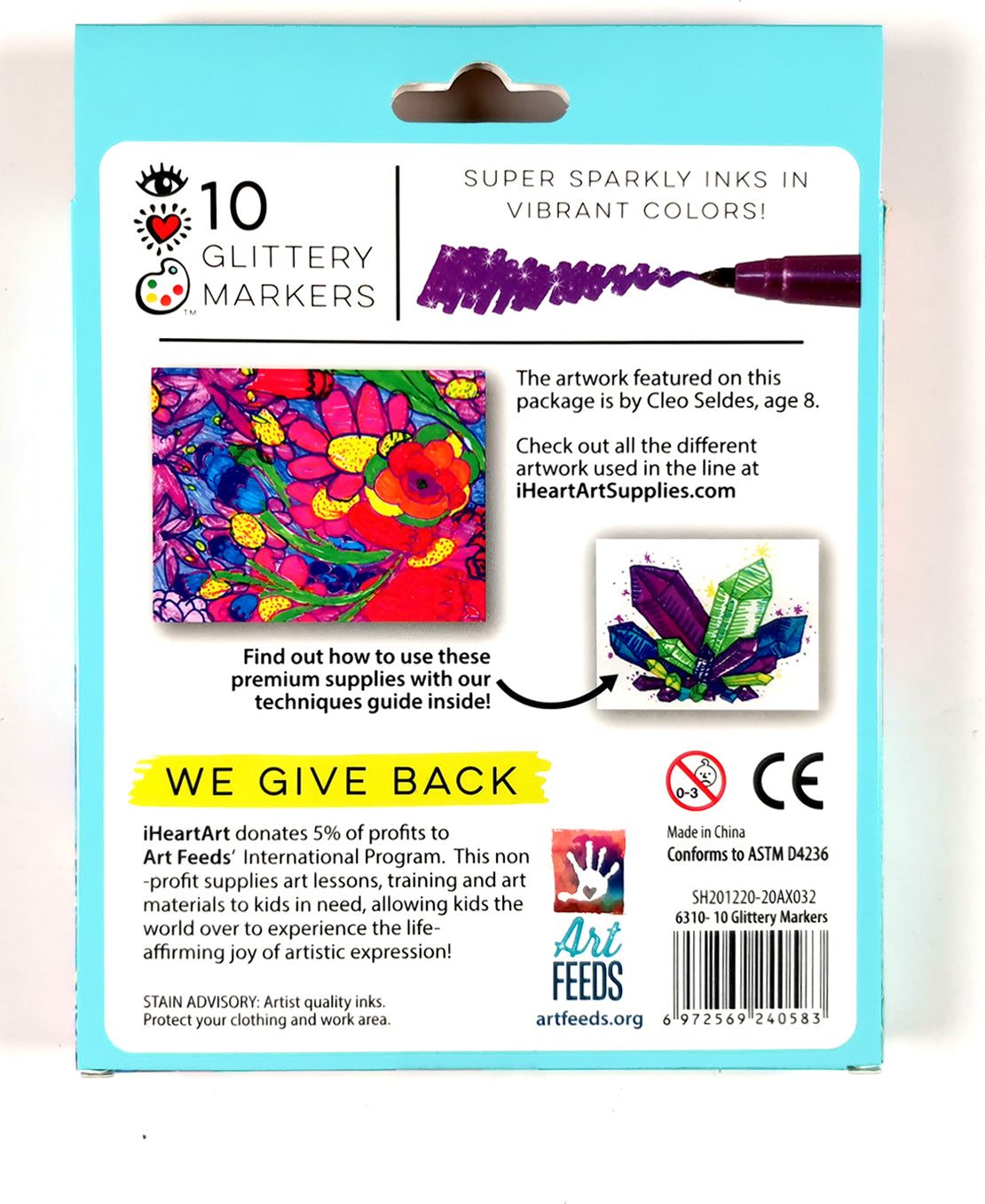 iHeart Art 10 Glitter Markers