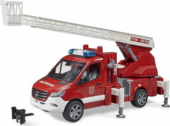 MB Sprinter fire service with turntable ladder, pump and light & sound module